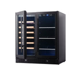 KingsBottle 30-inch Combination Beer and Wine Cooler with Low-E Glass Door