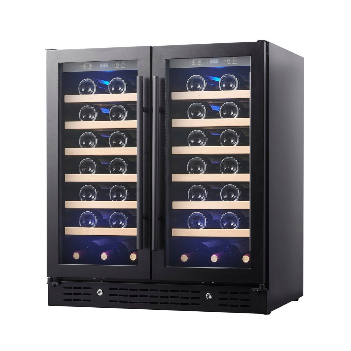 KingsBottle 30-inch Dual Zone Wine Cooler with Low-E Glass Door