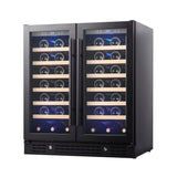 KingsBottle 30-inch Dual Zone Wine Cooler with Low-E Glass Door