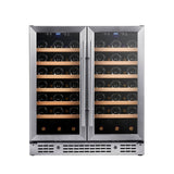 KingsBottle 30-inch Dual Zone Wine Cooler with Low-E Glass Door