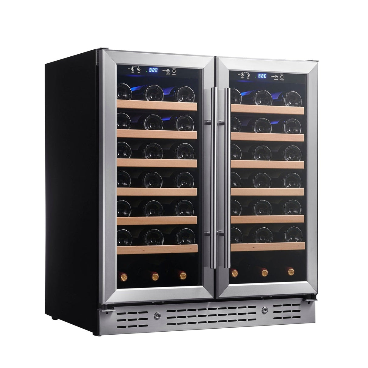 KingsBottle 30-inch Dual Zone Wine Cooler with Low-E Glass Door