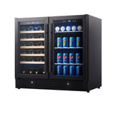KingsBottle 36-inch Beer and Wine Cooler Combination with Low-E Glass Door
