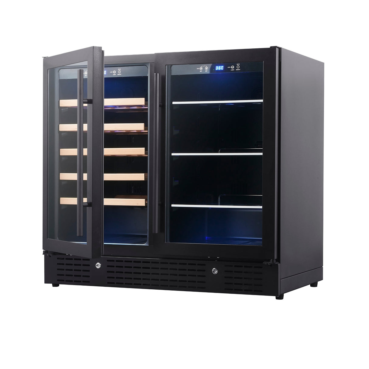 KingsBottle 36-inch Beer and Wine Cooler Combination with Low-E Glass Door