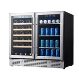 KingsBottle 36-inch Beer and Wine Cooler Combination with Low-E Glass Door