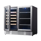 KingsBottle 36-inch Beer and Wine Cooler Combination with Low-E Glass Door
