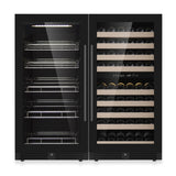KingsBottle 47" High Wine & Beverage Refrigerator Combo with Triple Temp. Zones