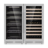KingsBottle 47" High Wine & Beverage Refrigerator Combo with Triple Temp. Zones