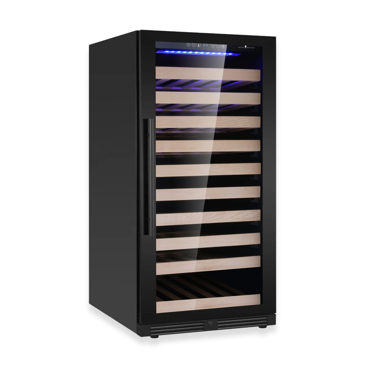 KingsBottle 47-Inch Height Single Zone Wine Cooler with Low-E Glass Door