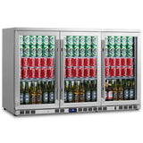 KingsBottle 53 Inch Heating Glass 3 Door Large Beverage Refrigerator