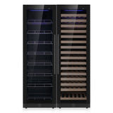 KingsBottle Ultimate Wine & Beverage Upright Refrigerator Combo with Low-E Glass Door