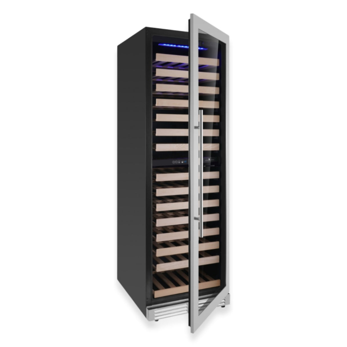 KingsBottle Tall Dual Zone Upright Wine Cooler | Low-E Glass & Silent Cooling