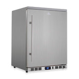 KingsBottle 24-Inch Outdoor Beverage Refrigerator with Solid Stainless Steel Door
