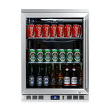 KingsBottle 24 Inch Undercounter Beverage Cooler with Heating Glass Door