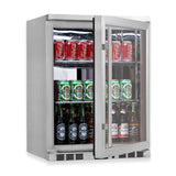 KingsBottle 24 Inch Undercounter Beverage Cooler with Heating Glass Door