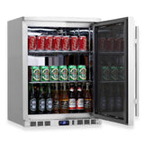 KingsBottle 24 Inch Undercounter Beverage Cooler with Heating Glass Door