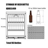 KingsBottle 24-Inch Outdoor Beverage Refrigerator with Solid Stainless Steel Door