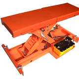 A close-up view of the orange Katool KT-RJ50 Rolling Jack, showcasing its powerful hydraulic cylinder and durable powder-coated finish.