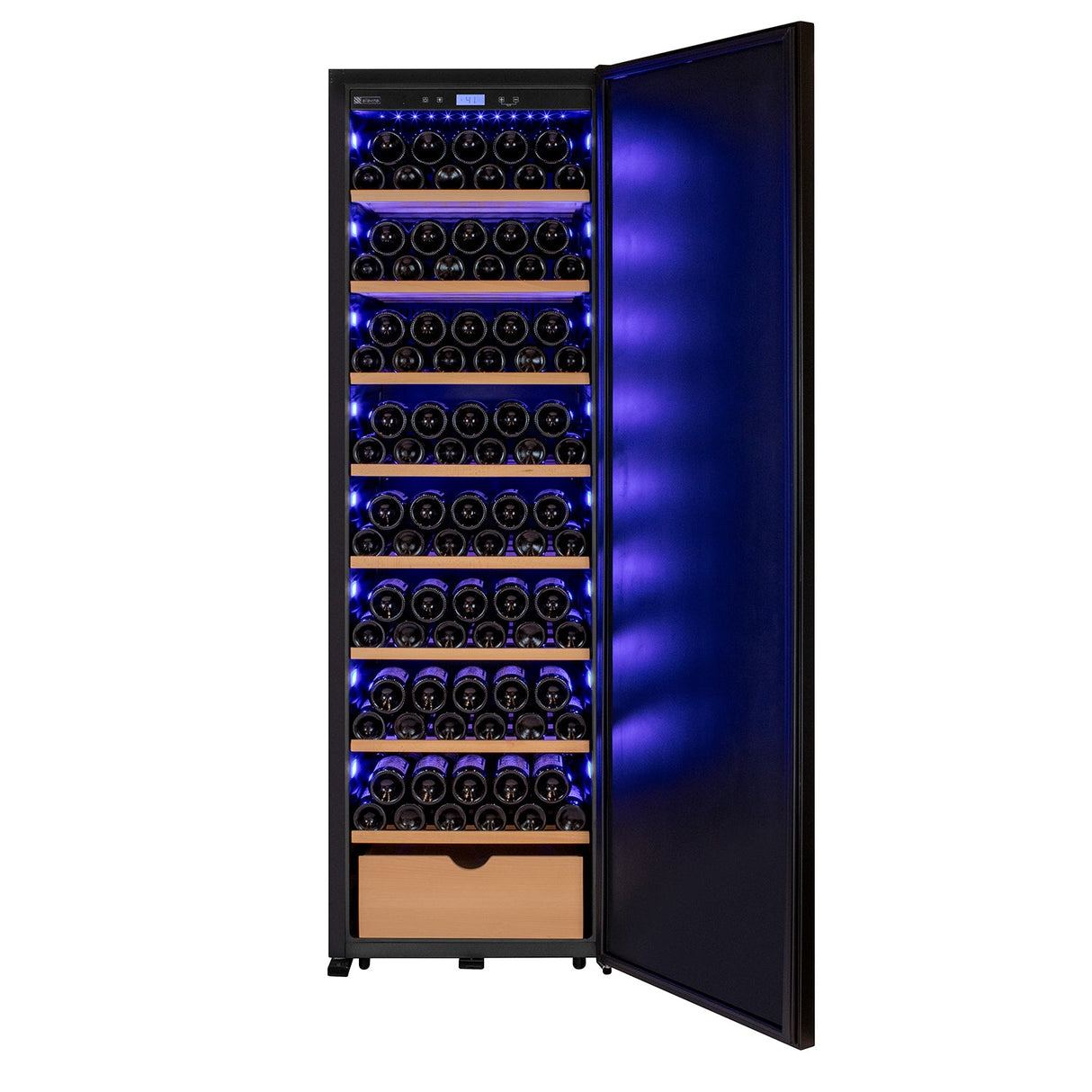 Allavino 76.5" Tall Single Zone Wine Vault with Solid Black Right Hinge Door KWR‑8185‑1SDR