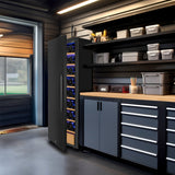 Allavino 76.5″ Tall Single Zone Wine Vault Solid Black Left Hinge Door Wine Refrigerator