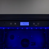 Allavino 76.5" Tall Side-by-Side Wine Vault with Solid Black Doors Dual Zone Wine Refrigerator
