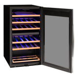 Allavino Cascina Series 28 Bottle Dual Zone Freestanding Wine Cooler Refrigerator with Stainless Steel Door Right Hinge KWR28D‑2SR