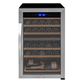Allavino Cascina Series 28 Bottle Dual Zone Freestanding Wine Cooler Refrigerator with Stainless Steel Door Right Hinge KWR28D‑2SR
