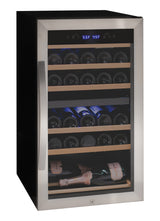 Allavino Cascina Series 28 Bottle Dual Zone Freestanding Wine Cooler Refrigerator with Stainless Steel Door Right Hinge KWR28D‑2SR