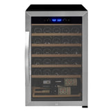 Allavino Cascina Series 33 Bottle Single Zone Freestanding Wine Refrigerator Cooler with Stainless Steel Door Right Hinge KWR33S-1SR