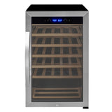 Allavino Cascina Series 33 Bottle Single Zone Freestanding Wine Refrigerator Cooler with Stainless Steel Door Right Hinge KWR33S-1SR