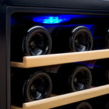 Allavino Cascina Series 43 Bottle Dual Zone Freestanding Wine Refrigerator Cooler with Stainless Steel Door Right Hinge KWR43D-2SR