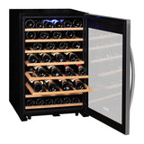 Allavino Contemporary 102 Bottle Single Zone Freestanding Wine Refrigerator with Black Glass Door KWR102S-1BGR