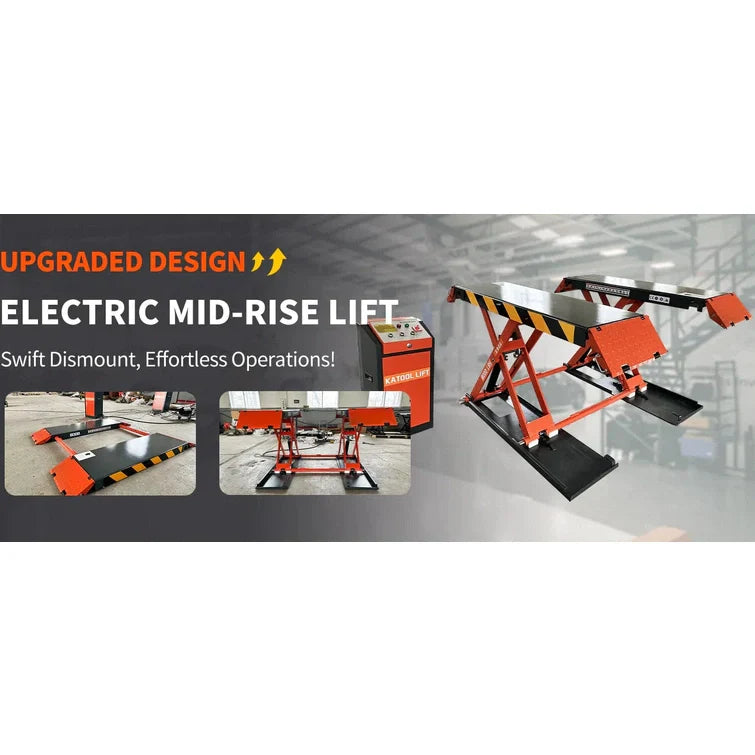 Katool 8,000 lbs Electric Mid Rise Scissor Lift KT‑X90E