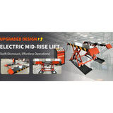 Katool 8,000 lbs Electric Mid Rise Scissor Lift KT‑X90E