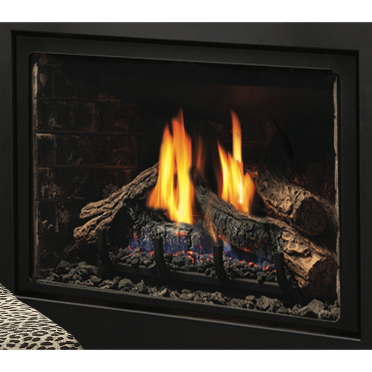 Kingsman I26CVPF1BL 35" x 25" Black Clean View Slim Picture Frame Front for IDV26 Fireplace Insert