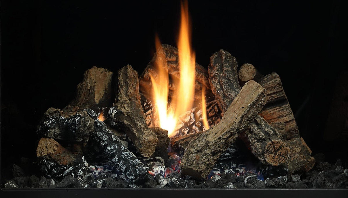 Kingsman LOGC44 8-Piece Burnt Oak Log Set for Direct Vent Fireplace