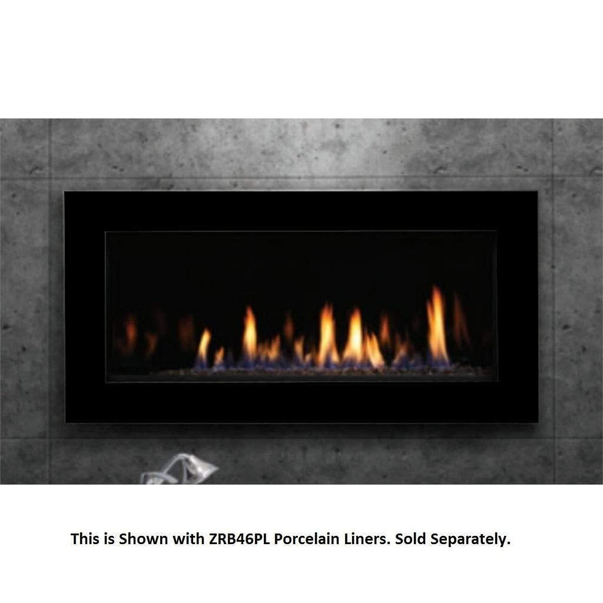 Kingsman Black Surround Trim Kit for ZRB46 Direct Vent Fireplace ZRB46S2BL