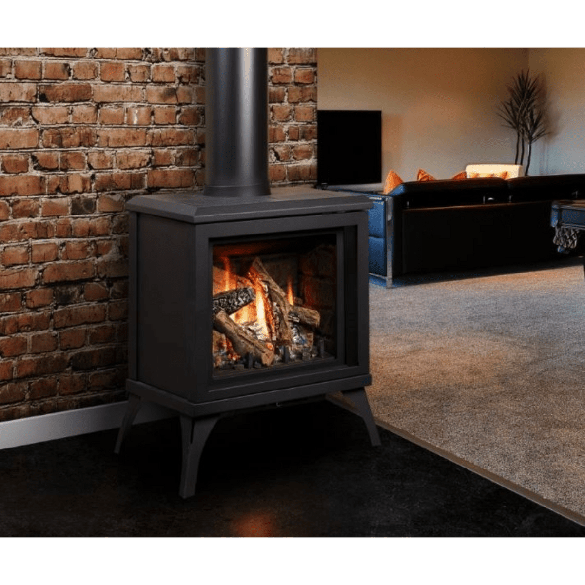 Kingsman FDV200S 23" Millivolt Natural Gas Freestanding Direct Vent Stove