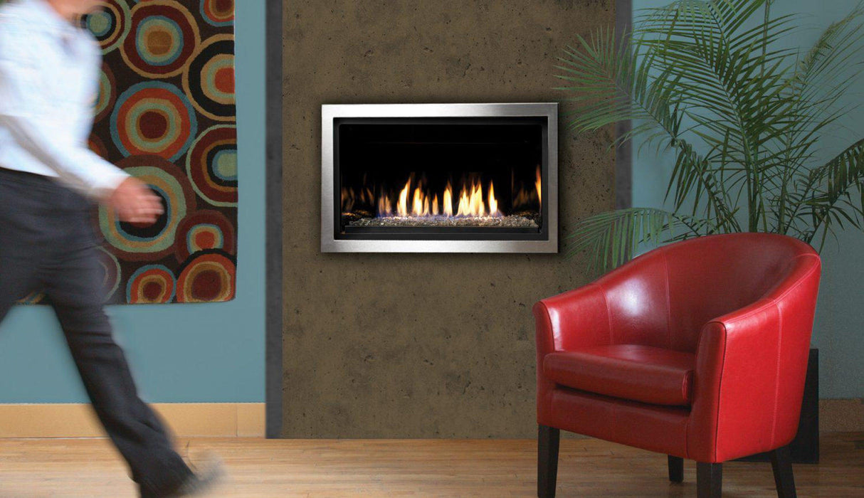Kingsman ZCVRB3622 36" Zero Clearance Linear Direct Vent Gas Fireplace ZCVRB3622LPE