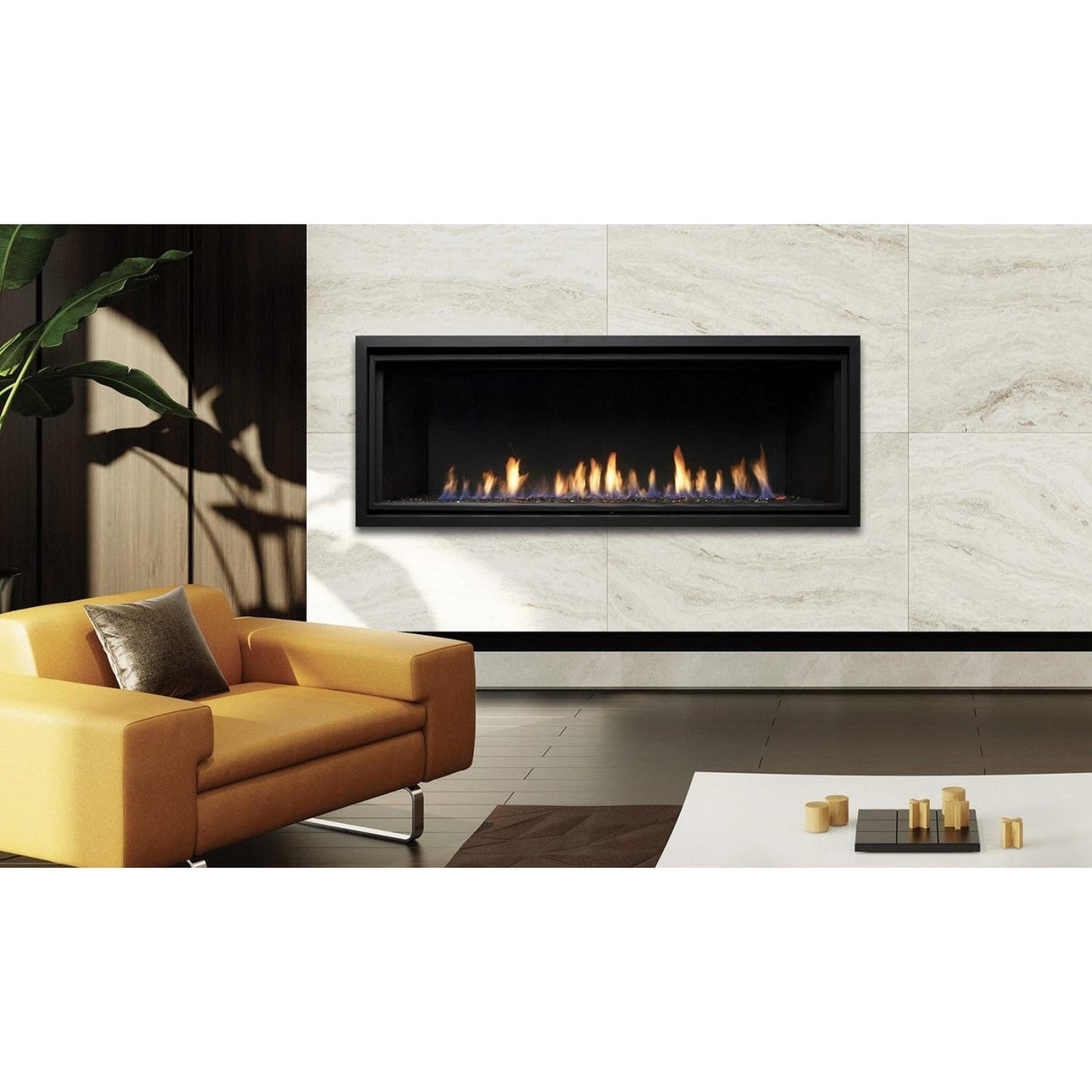 Kingsman ZCVRB60 60" Millivolt Natural Gas Zero Clearance Direct Vent Linear Fireplace