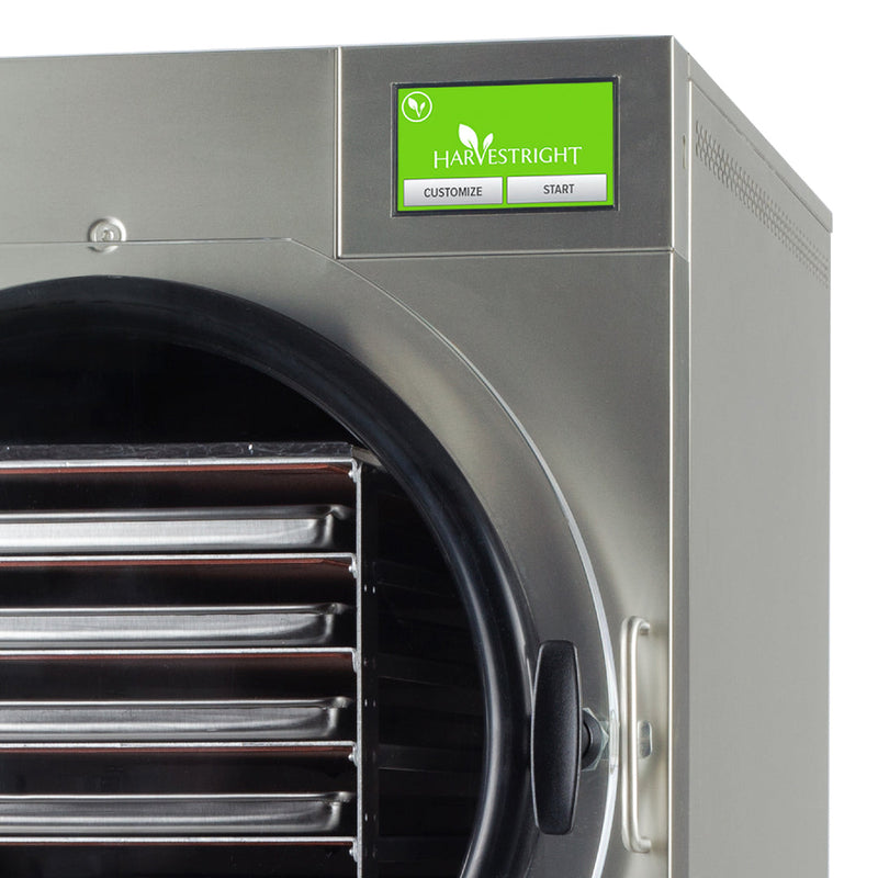 Harvest Right Large Home Pro Freeze Dryer with XL Premier Vacuum Pump, 6 Trays and Mylar Starter Kit in Stainless Steel