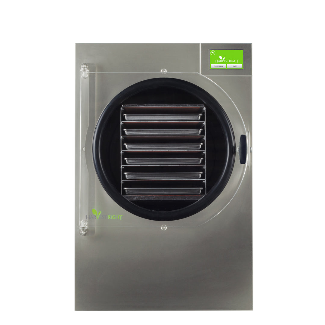 Harvest Right Large Home Pro Freeze Dryer with XL Premier Vacuum Pump, 6 Trays and Mylar Starter Kit in Stainless Steel