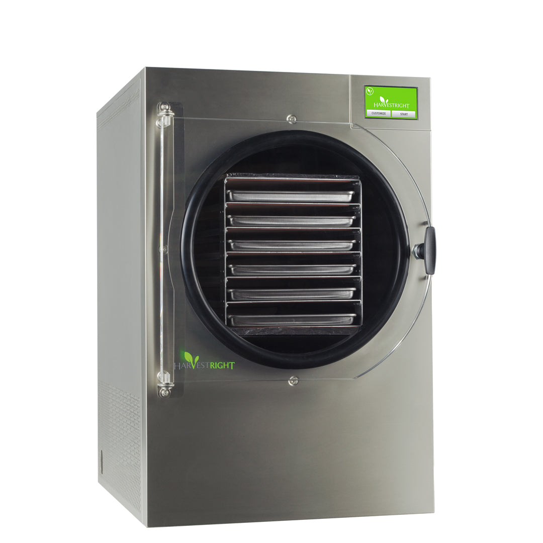 Harvest Right Large Home Pro Freeze Dryer with XL Premier Vacuum Pump, 6 Trays and Mylar Starter Kit in Stainless Steel