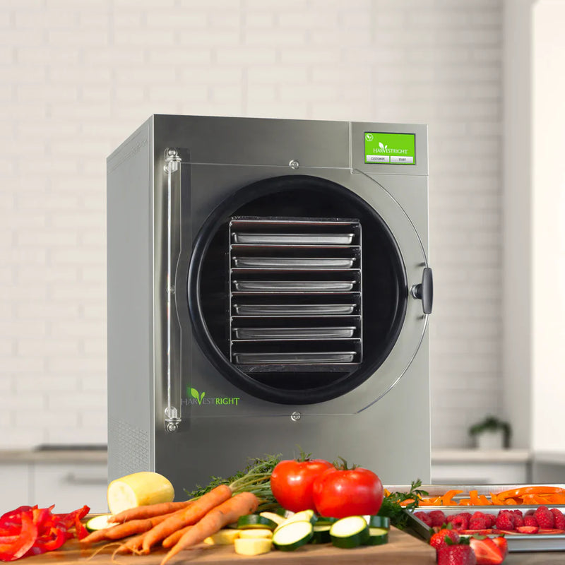 Harvest Right Large Home Pro Freeze Dryer with Oil Free Vacuum Pump, 6 Trays and Mylar Starter Kit in Stainless Steel