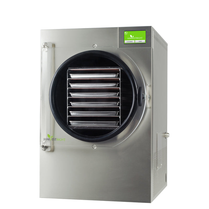 Harvest Right Large Home Pro Freeze Dryer with XL Premier Vacuum Pump, 6 Trays and Mylar Starter Kit in Stainless Steel
