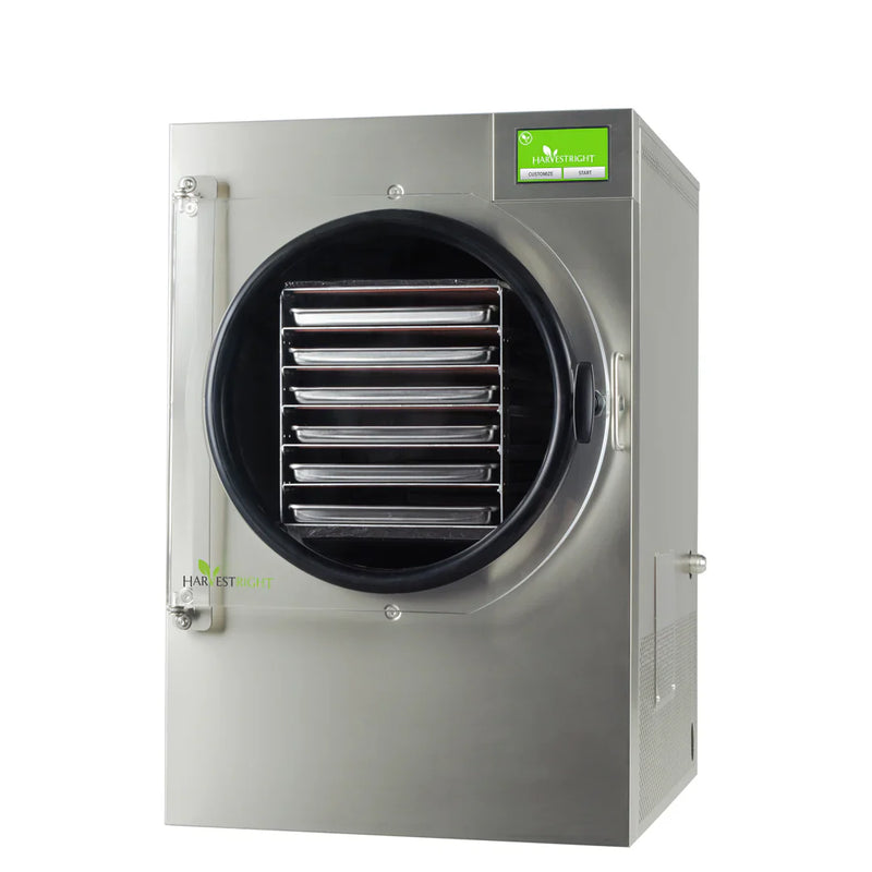 Harvest Right Large Home Pro Freeze Dryer with Oil Free Vacuum Pump, 6 Trays and Mylar Starter Kit in Stainless Steel