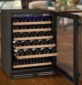 Allavino FlexCount Series 56 Bottle Single Zone Built-In Wine Refrigerator with Black Door Right Hinge VSWR56-1BR20