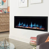 Litedeer Homes Gloria II 48" Smart Wall Mounted Electric Fireplace with App Driftwood Log & River Rock ZEF48XS