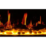 Litedeer Homes Gloria II 48" Smart Wall Mounted Electric Fireplace with App Driftwood Log & River Rock ZEF48XS