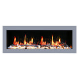 Litedeer Homes Gloria II 48" Smart Wall Mounted Electric Fireplace with App Driftwood Log & River Rock ZEF48XS