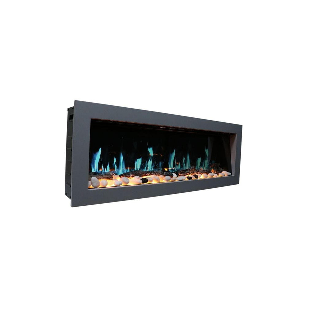 Litedeer 48" Latitude II Push-In Contemporary Smart Linear Vent-Free Built-In Electric Fireplace ZEF48X